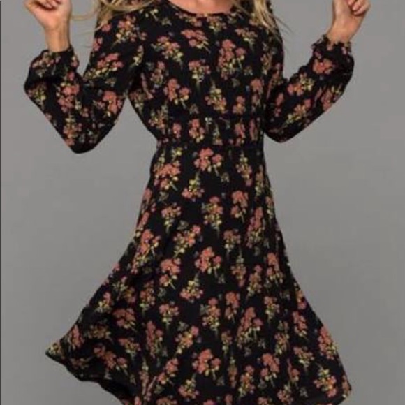 DownEast Dresses & Skirts - Downeast Black Floral Midi Dress XL